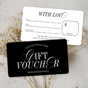 Minimal Nostalgic Elegant Business Gift Voucher