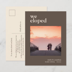Minimal Nous Eloped Faire-part photo Crème Brown