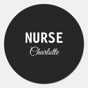 Minimal Nurse Sticker healthcare worker