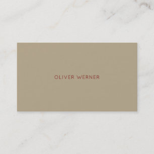 Minimal of the Minimalist Elegant Sepia Business Card