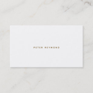 minimal of the minimalist style white business card