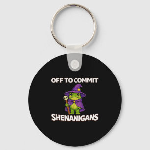 Minimal Off Commit Shenanigans Funny Wizard Keychain