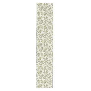 Minimal Olive Branch Pattern Medium Table Runner