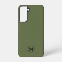 Minimal Olive Green Classic Monogram