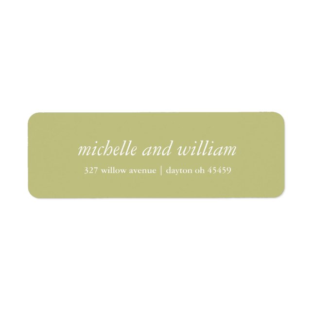 Minimal Olive green  wedding personalized (Front)