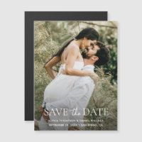 Minimal One Photo Modern wedding save the date