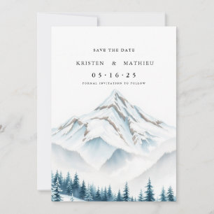 Minimal Online Mountain Save The Date