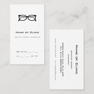Minimal Optometrist Clinic Business Card