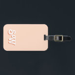 Minimal Orange Retro Initial Monogram Luggage Tag<br><div class="desc">Minimal Orange Retro Initial Monogram Luggage Tag</div>