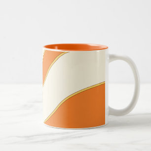 Minimal Orange Wave Accent Mug
