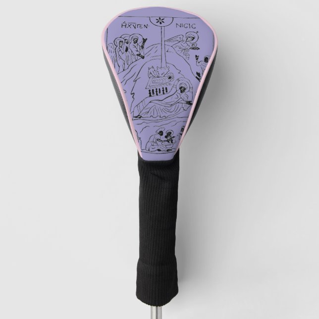 Minimal Orthodox Nativity scene Golf Head Cover (Front)