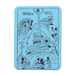 Minimal Orthodox Nativity scene Magnet