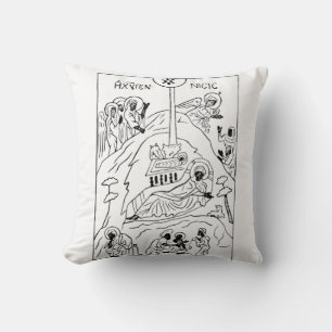 Minimal Orthodox Nativity scene Throw Pillow