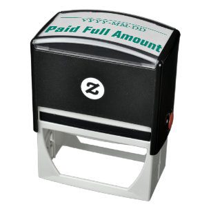 Minimal "Paid Full Amount" Rubber Stamp