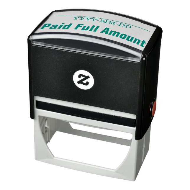 Minimal "Paid Full Amount" Rubber Stamp (Product)