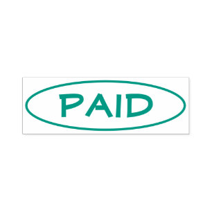 Minimal "Paid" Rubber Stamp