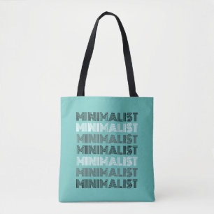 minimal  pale blue reusable Tote bag, edit text Bag