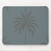 Minimal Palm Tree Pattern Blue Grey Tropical 