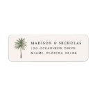 Minimal Palm Tree Return Address Label