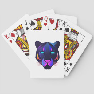 Minimal Panther Abstract Logotype Modern Luxury Playing Cards