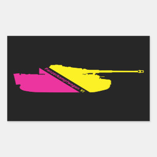 Minimal Panzerkampfwagen VI, magenta-yellow Sticker
