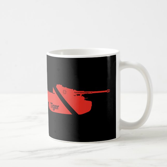 Minimal Panzerkampfwagen VI, red - black Coffee Mug (Right)