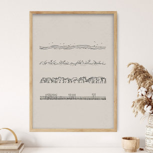 Minimal Parable of the Sower, Matthew 13, Christia Poster