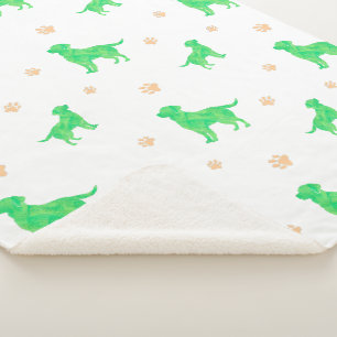 Minimal Pastel green labrador retriever blanket