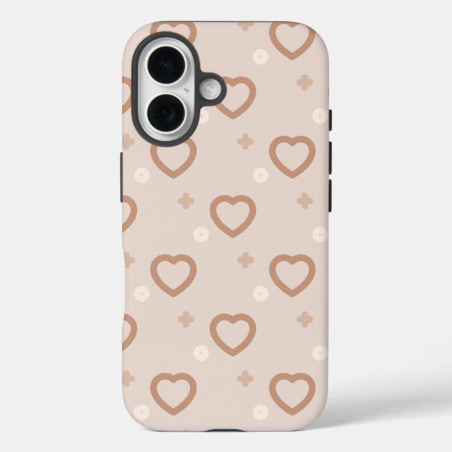Minimal Pastel Heart iPhone Case (Back)