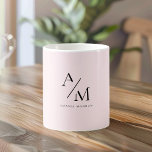Minimal Pastel Pink Initial & Personalized  Coffee Mug<br><div class="desc">Start your day with a touch of elegance with this Minimal Pastel Pink Initial & Personalized Mug. Featuring a sleek and minimalist design, this mug is perfect for enjoying your favourite beverages in style. The soft pastel pink background adds a subtle yet sophisticated flair, while the personalized initial or name...</div>
