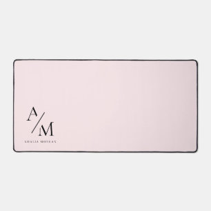 Minimal Pastel Pink Initial & Personalized  Desk Mat