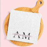 Minimal Pastel Pink Initial & Personalized  Kitchen Towel<br><div class="desc">"Add a touch of personalized elegance to your kitchen with our Monogram Pink Initial Personalized Kitchen Towel. This stylish kitchen towel features a chic pink design with a customizable initial, perfect for enhancing your kitchen decor. Made from high-quality, absorbent materials, it is both functional and fashionable, ideal for drying dishes,...</div>