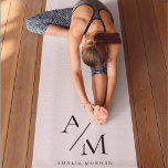 Minimal Pastel Pink Initial & Personalized  Yoga Mat<br><div class="desc">Add a touch of elegance and personalization to your belongings with this Minimal Pastel Pink Initial & Personalized Sticker. Featuring a sleek and minimalist design, this sticker is perfect for decorating laptops, notebooks, water bottles, and more. The soft pastel pink background adds a subtle yet stylish flair, while the personalized...</div>
