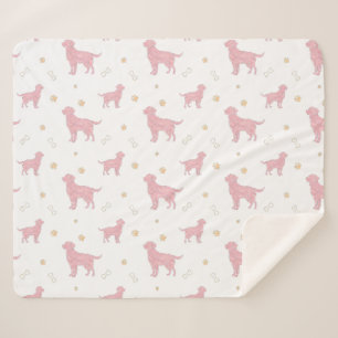 Minimal Pastel pink Labrador Retriever Blanket
