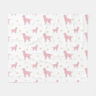 Minimal Pastel pink Labrador Retriever Blanket