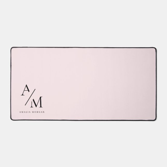 Minimal Pastel rose initial et personnalisé (Recto)