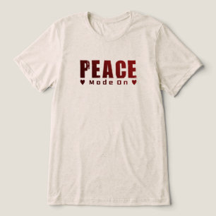 Minimal Peace T-Shirt – Peace & Love Graphic Tri-Blend Shirt