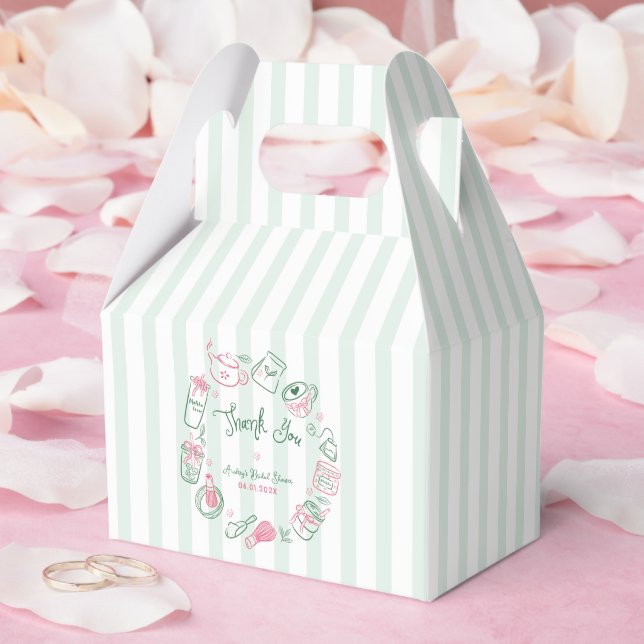 Minimal Perfect Matcha  Bridal Shower Thank You Favor Box (Wedding)