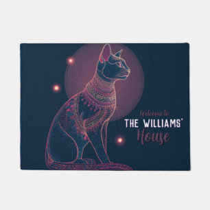Minimal Persian House Cat Mom Dad New House  Doormat