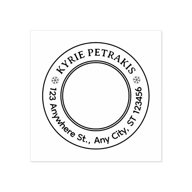 Minimal Personal Address Stamp – Round Name Design (Imprint)