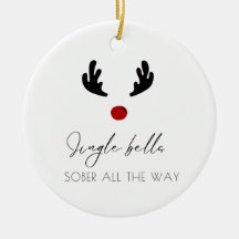 Minimal Personalizable Name Sobriety Christmas