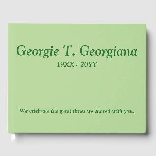 Minimal, Personalized Condolences Guestbook