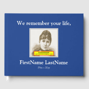 Minimal, Personalized Funeral Guest Book