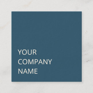 Minimal Personalized Modern Blue Custom QR Code Square Business Card
