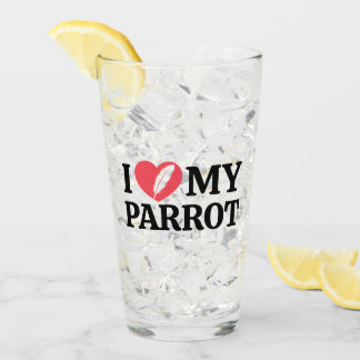 Minimal Personalized Parrot Lover Quote Typography Glass