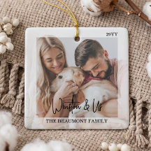 Minimal Personalized Pet Photo First Christmas