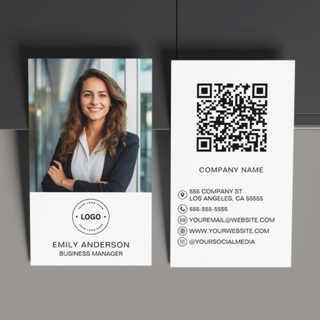 Minimal Personalized Photo Logo Business Card (Minimal Personalized Photo Logo Business Card by MINTIC DESIGN STUDIO)
