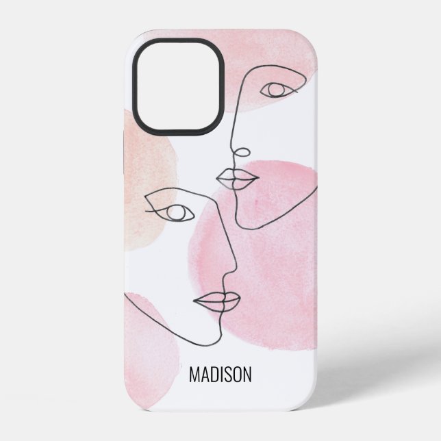 Minimal Personalized Pink iPhone Case (Back)