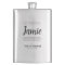 Minimal Personalized Script BRIDAL PARTY Hip Flask