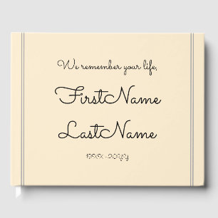 Minimal & Personalized Sympathy Guestbook
